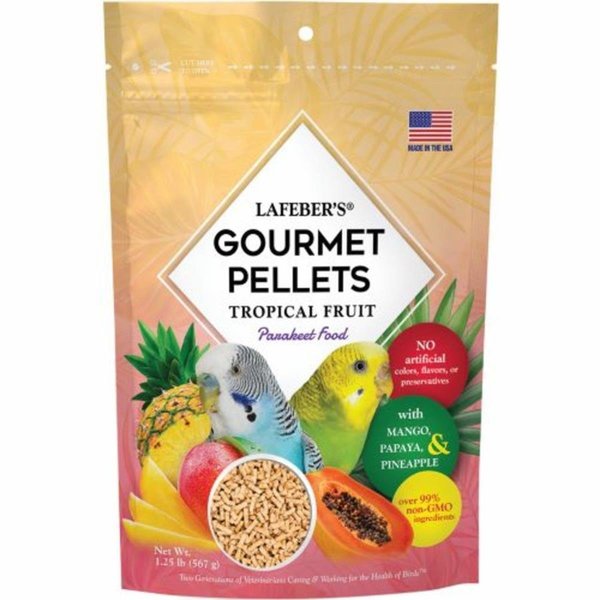 Lafeber 125 lbs Tropical Fruit Gourmet Pellets Bird Food for Parakeet 041054726300
